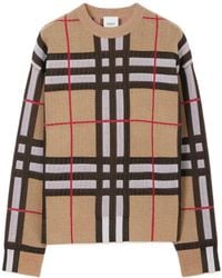 Burberry - Vintage Check Knitted Jumper - Lyst