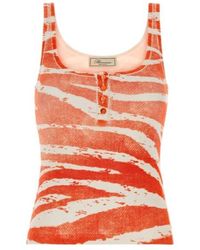 Blumarine - Serafino Zebra Knitted Top - Lyst