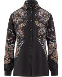 Etro - Paisley-Printed Long-Sleeved Shirt - Lyst