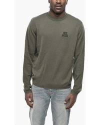 DIESEL - Logo-Embroidered Crew-Neck Sweater - Lyst