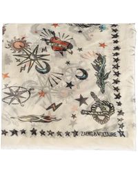 Zadig & Voltaire - Kerry Tattoo Scarf 135 - Lyst