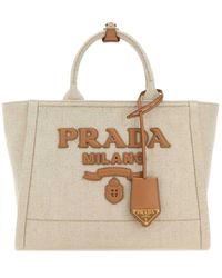Prada - Logo-Detailed Tote Bag - Lyst