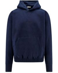 Saint Laurent - Logo Embroidered Long-Sleeved Hoodie - Lyst