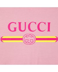 Gucci Tennis Logo T-shirt in Pink | Lyst