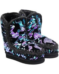 Mou - Eskimo 24 Sequin Sheepskin Boots - Lyst