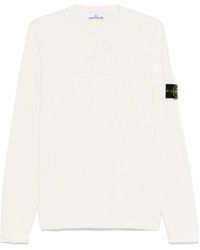 Stone Island - Logo Patch Crewneck Sweatshirt - Lyst