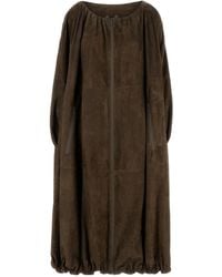 Ferragamo - Suede Overcoat - Lyst