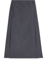 Jil Sander - Fil-À-Fil Wool Skirt - Lyst