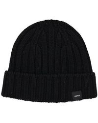 Aspesi - Logo Patch Rib-Knit Beanie - Lyst