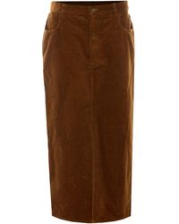 Isabel Marant - Isabel Marant Logo Patch Corduroy Skirt - Lyst