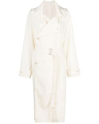 Lemaire - Double-Breasted Hooded Trench Coat - Lyst