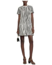 Valentino - Zebra-Print Mini Dress - Lyst