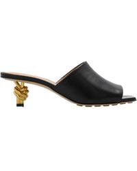 Bottega Veneta - Knot Detailed Open-Toe Mules - Lyst