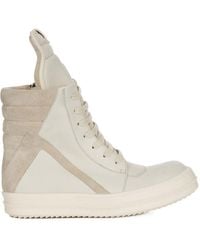 Rick Owens - Geobasket High-Top Lace-Up Sneakers - Lyst