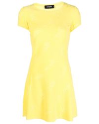 DSquared² - Round-Neck Flared Mini Dress - Lyst
