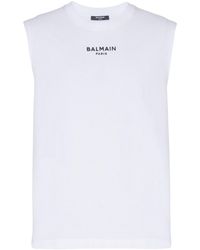 Balmain - Paris Embroidered Vest Top - Lyst