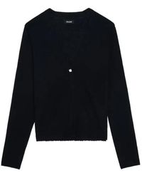Zadig & Voltaire - Manylla Button-Up V-Neck Cardigan - Lyst