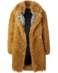 Rabanne - Embellished-Lapel Fur Coat - Lyst