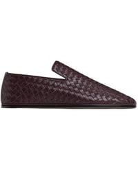 Bottega Veneta - Intrecciato Motif Slip-On Shoes - Lyst