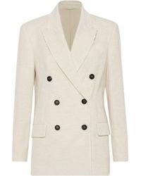 Brunello Cucinelli - Double-Breasted Corduroy Blazer - Lyst