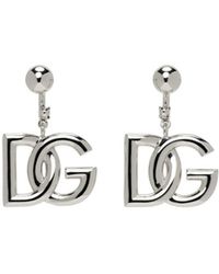 Dolce & Gabbana - Interlocking Logo Earrings - Lyst