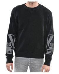 DIESEL - Logo Print Chunky-Knit Jumper - Lyst