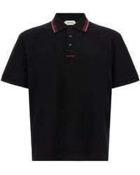 Versace - Logo Embroidered Short-Sleeved Polo Shirt - Lyst
