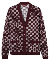 Gucci - Reversible Gg Jacquard Button-Up Cardigan - Lyst