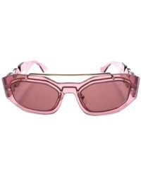 Versace - Geometric Shield Sunglasses - Lyst