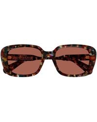 Chloé - Chloé Eyewear Rectangular Frame Sunglasses - Lyst