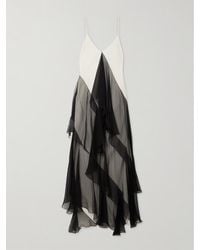 Sharon Wauchob - Asymmetric Color-Block Midi Dress - Lyst