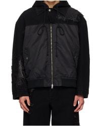 Song For The Mute - Zippered Denim Jacket - Lyst