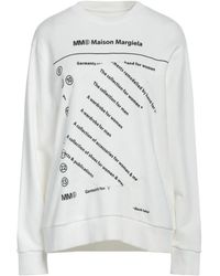 MM6 by Maison Margiela - Solid Color Printed Sweatshirt - Lyst