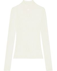 Courreges - Pinko Solar Light Ribbed Mockneck Jumper - Lyst