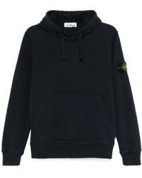 Stone Island - Logo Patch Straight Hem Hoodie - Lyst