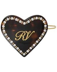 Roger Vivier - Heart Embellished Hair Clip - Lyst