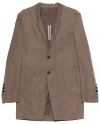 Rick Owens - Button Panelled Coat - Lyst