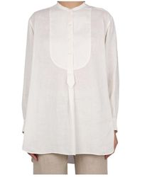 Aspesi - Collarless Buttoned Shirt - Lyst
