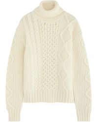 Moncler - Wool Cable Knit Turtle-Neck Jumper - Lyst
