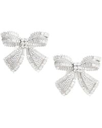 Self-Portrait - Crystal Bow Earrings - Lyst