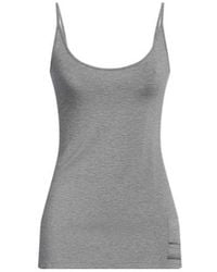 Burberry - Solid Color Sleeveless T-Shirt - Lyst