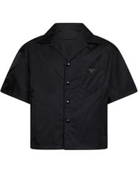 Prada - Collared Short-Sleeved Shirt - Lyst