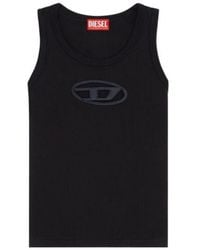 DIESEL - T-Lynys-Od Cut-Out Oval D Logo Tank Top - Lyst