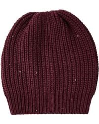 Brunello Cucinelli - Ribbed Sequin Beanie - Lyst