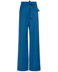 Max Mara - Virgin Wool Wide-Leg Trousers - Lyst