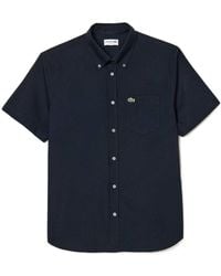Lacoste - Short Sleeve Oxford Shirt - Lyst
