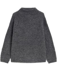 Max Mara - Mock-Neck Fluffy Knit Sweater - Lyst
