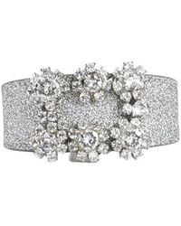 Roger Vivier - Flower Strass Buckle Bracelet - Lyst