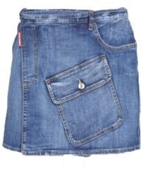 DSquared² - Pocket-Detailed Denim Skirt - Lyst