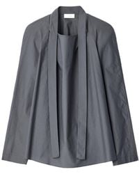 Lemaire - Tie-Neck Long-Sleeve Top - Lyst
